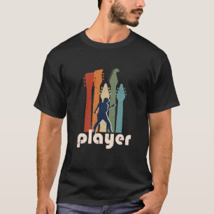 ヴィンテージカッコいいレトロギタープレーヤーギタリスト Tシャツ