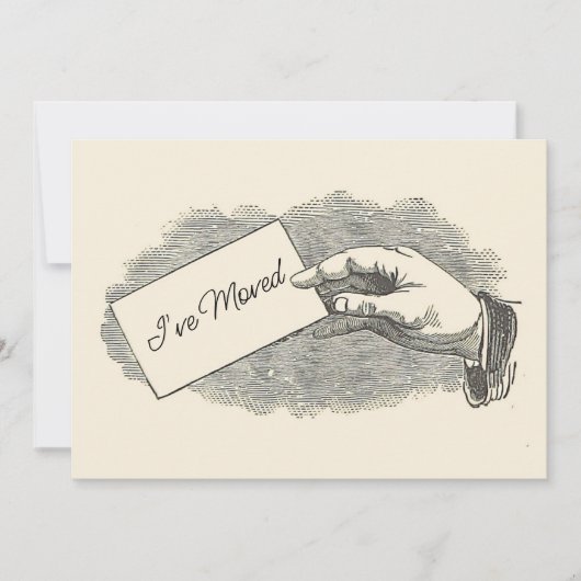 ヴィンテージカッコいい手持ちカード移動告知 カード (正面)