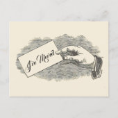 ヴィンテージカッコいい手持ちカード移動告知 ポストカード (正面)