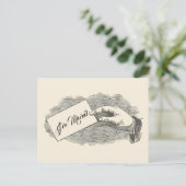 ヴィンテージカッコいい手持ちカード移動告知 ポストカード (スタンド正面)