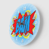 ヴィンテージカッコいい漫画ブックアポップ・アートのートスタイルBAM! ラージ壁時計 (傾斜)