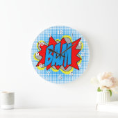 ヴィンテージカッコいい漫画ブックアポップ・アートのートスタイルBAM! ラージ壁時計 (ホーム)