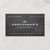 ヴィンテージカッコいい理容師ショップストレートカミソリ 名刺 (正面)