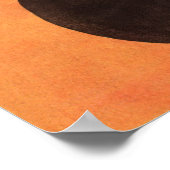 ヴィンテージカップのコーヒー、ソーサー、スプーン、レトロダイナー ポスター (角)