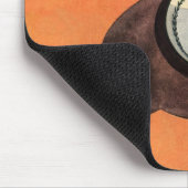 ヴィンテージカップのコーヒー、ソーサー、スプーン、レトロダイナー マウスパッド (コーナー)