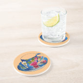 ヴィンテージカップオリジナル水彩イラストレーション コースター (側面)