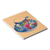 ヴィンテージカップオリジナル水彩イラストレーション ノートパッド (アングル)