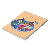 ヴィンテージカップオリジナル水彩イラストレーション ノートパッド (回転)