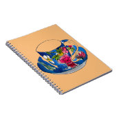 ヴィンテージカップオリジナル水彩イラストレーション ノートブック (右側)