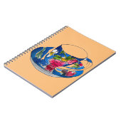 ヴィンテージカップオリジナル水彩イラストレーション ノートブック (左側)