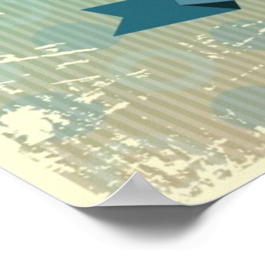 ヴィンテージカップケーキのイラストレーション ポスター (角)