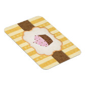 ヴィンテージカップケーキの背景 マグネット (右側)