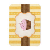ヴィンテージカップケーキの背景 マグネット (縦)