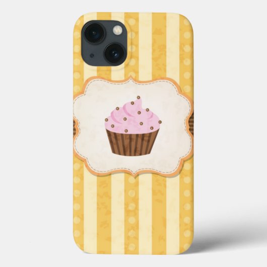 ヴィンテージカップケーキの背景 Case-Mate iPhoneケース (裏面)