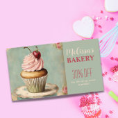 ヴィンテージカップケーキベイカーケータリングベーカリー 名刺