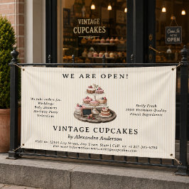 ヴィンテージカップケーキベーカリースイーツ 横断幕