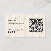 ヴィンテージカップケーキベーカリー エレガント 名刺 (裏面)