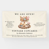 ヴィンテージカップケーキレトロベーカリー 横断幕 (横)