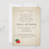 ヴィンテージカップケーキ,チョコレートバースデーパーティー 招待状 (裏面)