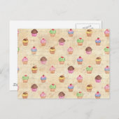 ヴィンテージカップケーキ ポストカード (正面/裏面)