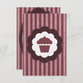 ヴィンテージカップケーキ 招待状 (正面/裏面)