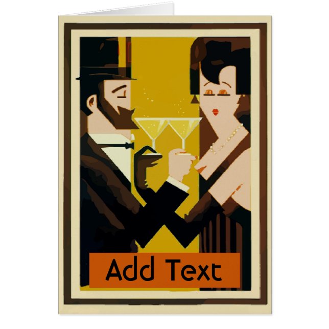 ヴィンテージカップルとシャンパン (正面)