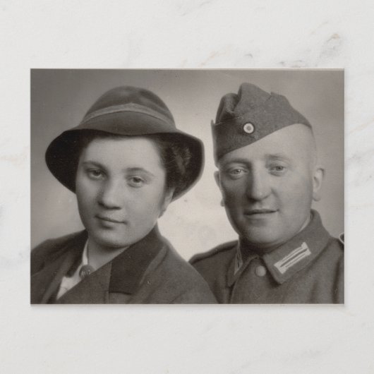 ヴィンテージカップルはがき ポストカード (正面)