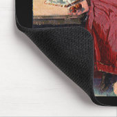 ヴィンテージカップルキスをするバレンタイン マウスパッド (コーナー)