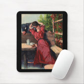 ヴィンテージカップルキスをするバレンタイン マウスパッド (マウス)