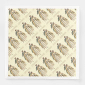 ヴィンテージカップルビクトリアンクリスマス紙ナプキンス (正面)