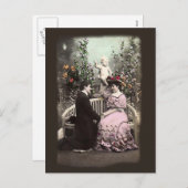 ヴィンテージカップル提案バレンタイン葉書 シーズンポストカード (正面/裏面)