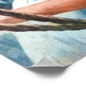 ヴィンテージカップル漫画ポップ・アートのレトロアートラブ ポスター (角)