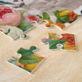 ヴィンテージカップル結婚のバラ ジグソーパズル (側面)