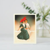 ヴィンテージカップル美術 ポストカード (スタンド正面)