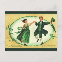 ヴィンテージカップル踊りオンSt patricks day ポストカード