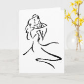 ヴィンテージカップル踊り カード (黄色い花)