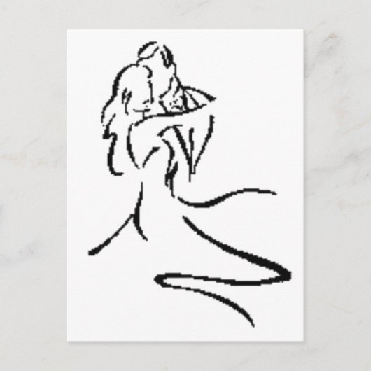 ヴィンテージカップル踊り ポストカード (正面)