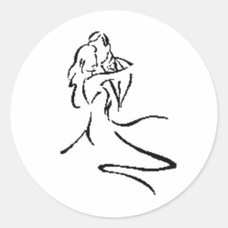 ヴィンテージカップル踊り ラウンドシール