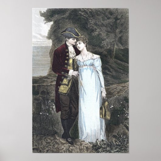 ヴィンテージカップルinラブアートプリント ポスター (正面)