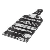 ヴィンテージカトラリーイラストアート カッティングボード (角)