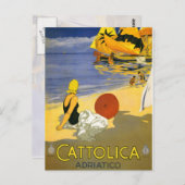 ヴィンテージカトリイタリアンカトラベルアート ポストカード (正面/裏面)