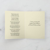 ヴィンテージカトリックのクリスマスイエス出生 カード (内部)