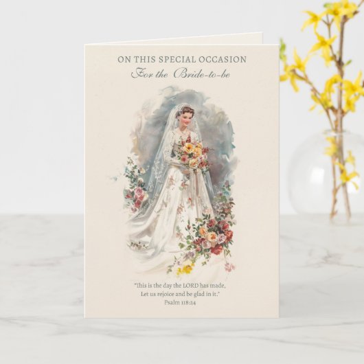 ヴィンテージカトリックブライダルシャワーフローラクロサリー カード (黄色い花)