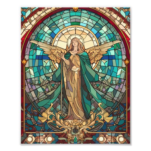 ヴィンテージカトリック信仰インフォグラフィックポスター フォトプリント (正面)