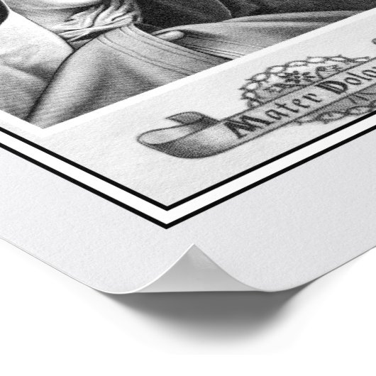 ヴィンテージカトリック信者の私たちの悲しみの女性 ポスター (角)