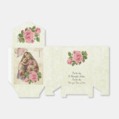 ヴィンテージカトリック教賛美教マリーピンク・ローズ フェイバーボックス (折り畳みなし)