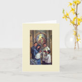 ヴィンテージカトリック洗礼グリーティングカード カード (黄色い花)