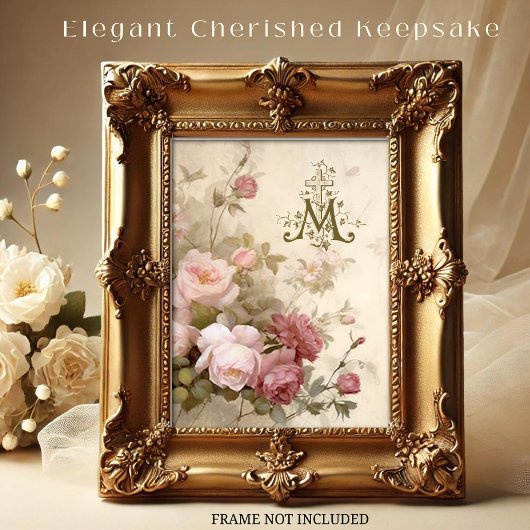 ヴィンテージカトリック結婚式の引き出物祈りの言葉カード