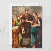 ヴィンテージカトリック結婚式招待状 招待状 (裏面)