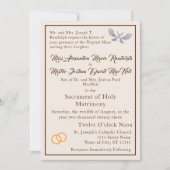 ヴィンテージカトリック結婚式招待状 招待状 (正面)